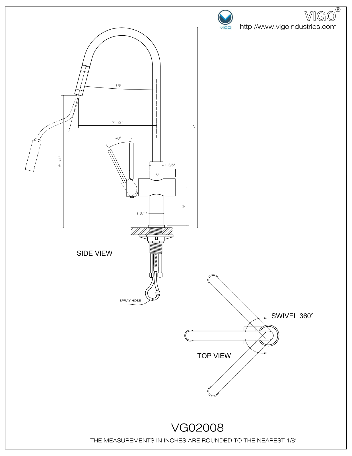 Vigo VG02008ST Installation Manual