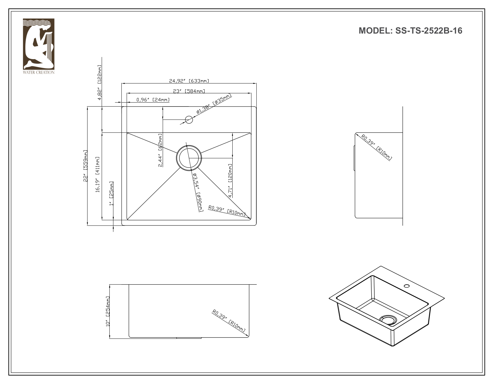 Water Creation CF511TS2522B User Manual