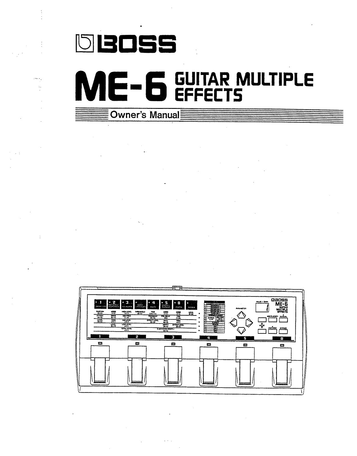 Roland Corporation ME-6 Owner's Manual