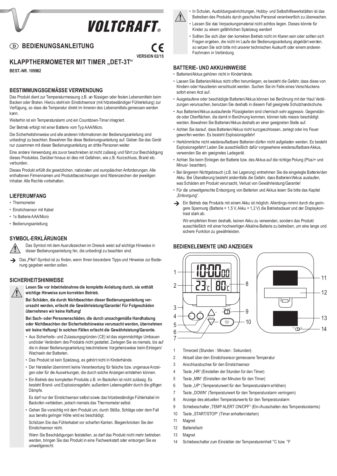 VOLTCRAFT DET-3T User guide