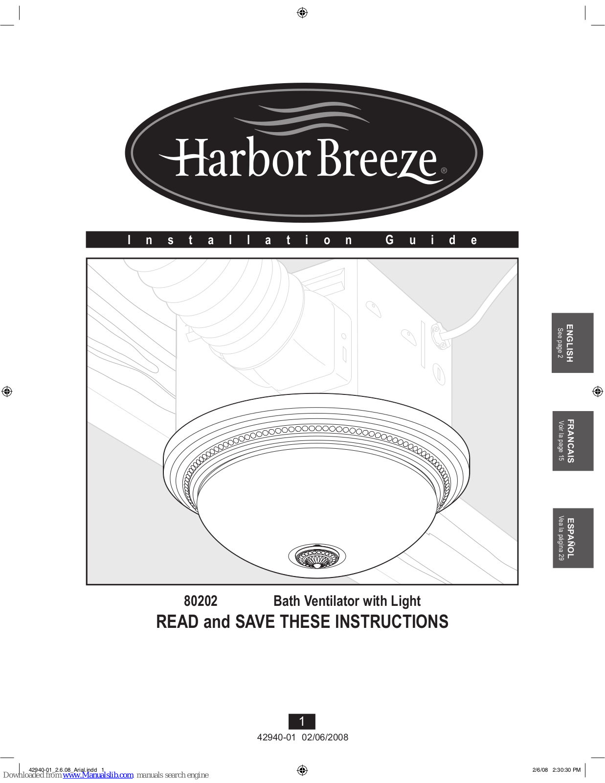 Harbor Breeze 80202 Installation Manual