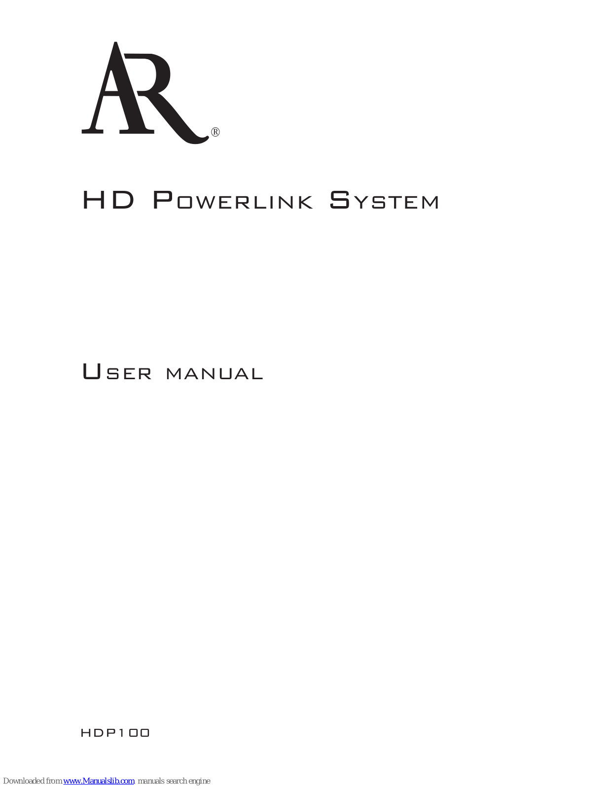 Audiovox HDP100 User Manual