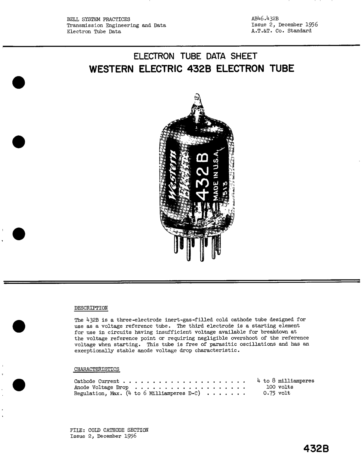 Western Electric 432-B Brochure