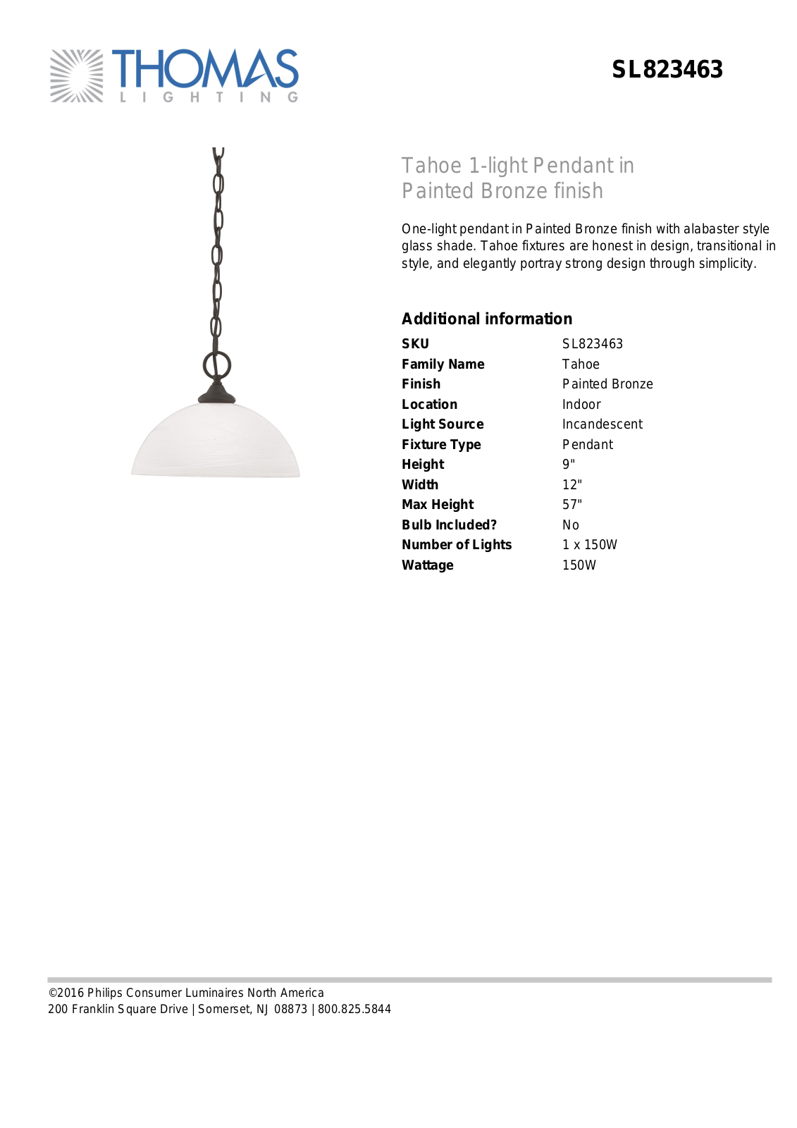 Thomas Lighting SL823463 User Manual - ManualMachine.com