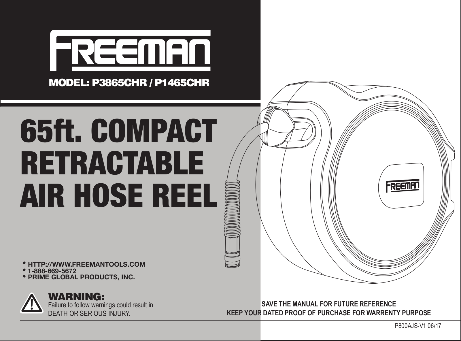 Freeman P3865CHR, P1465CHR User Manual