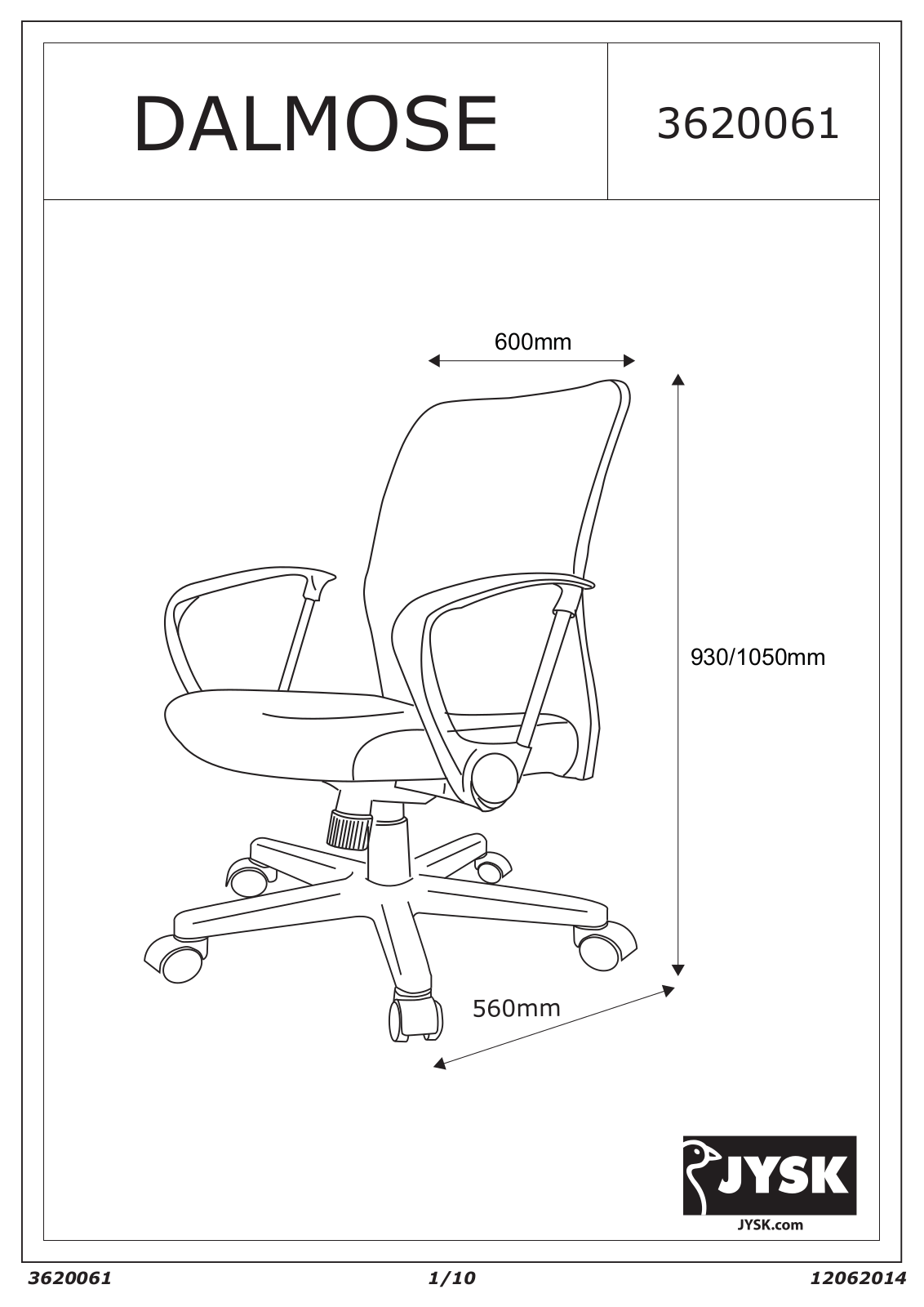 JYSK Dalmose User Manual