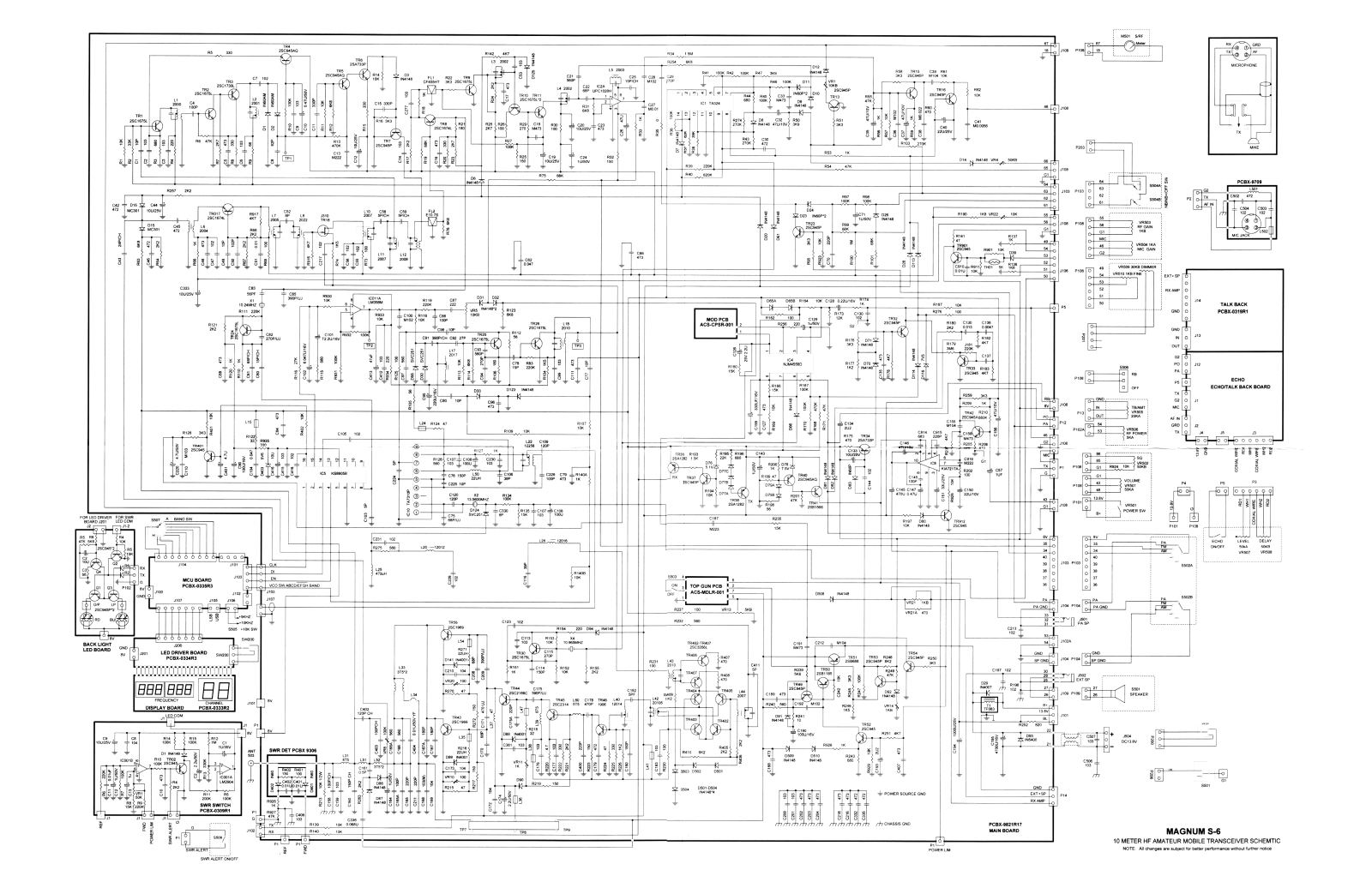 magnum S6, S6NX Schematic