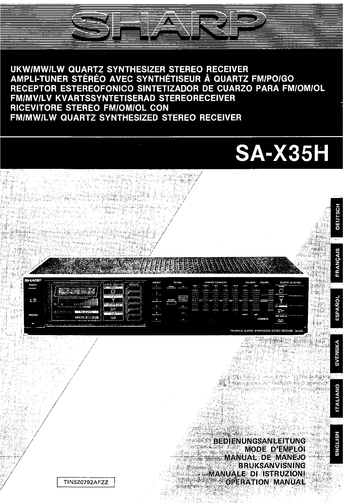 Sharp SA-X35H User Manual