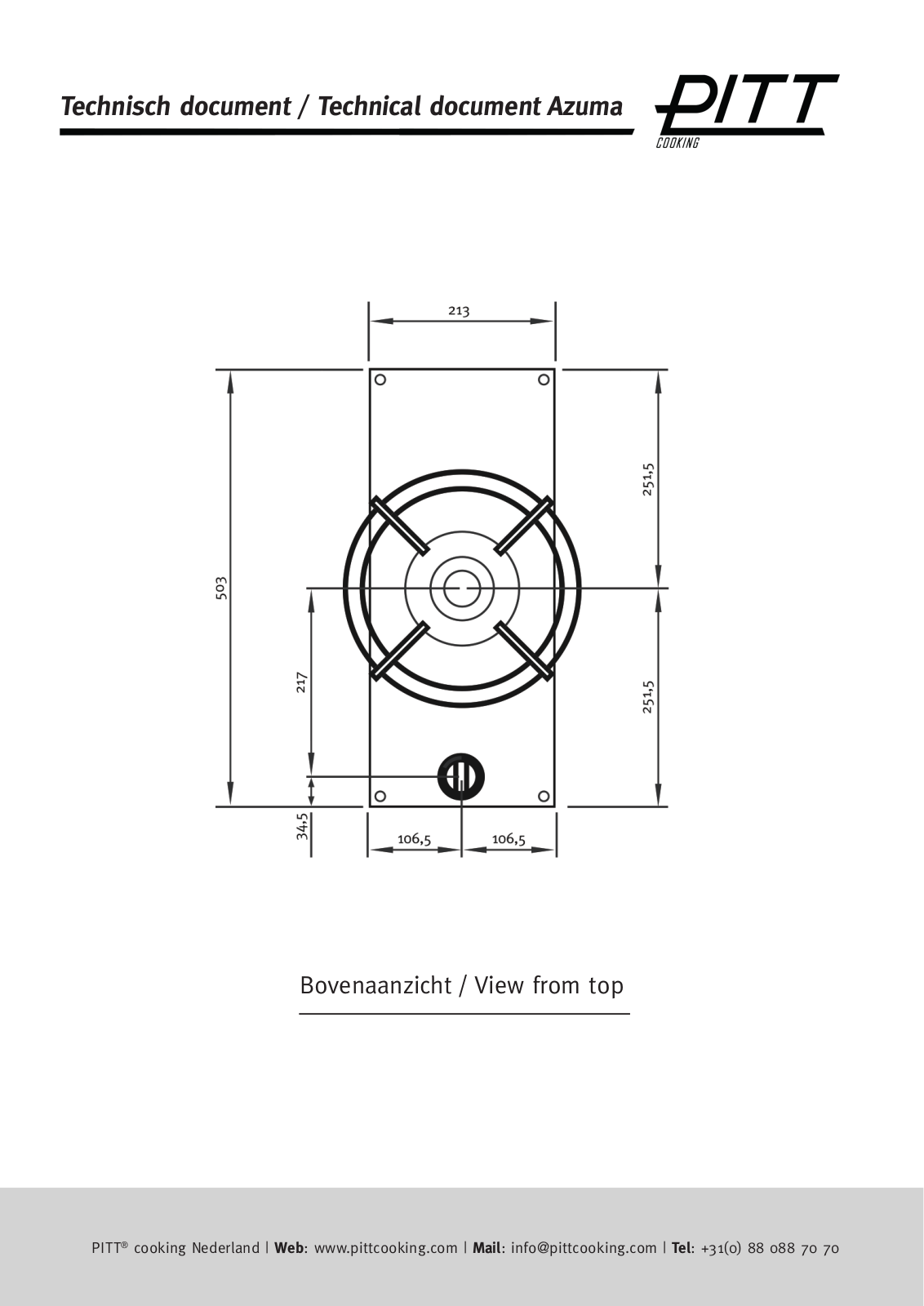 Pitt AZUMA-AL, AZUMA-BR Specifications Sheet - ManualMachine.com