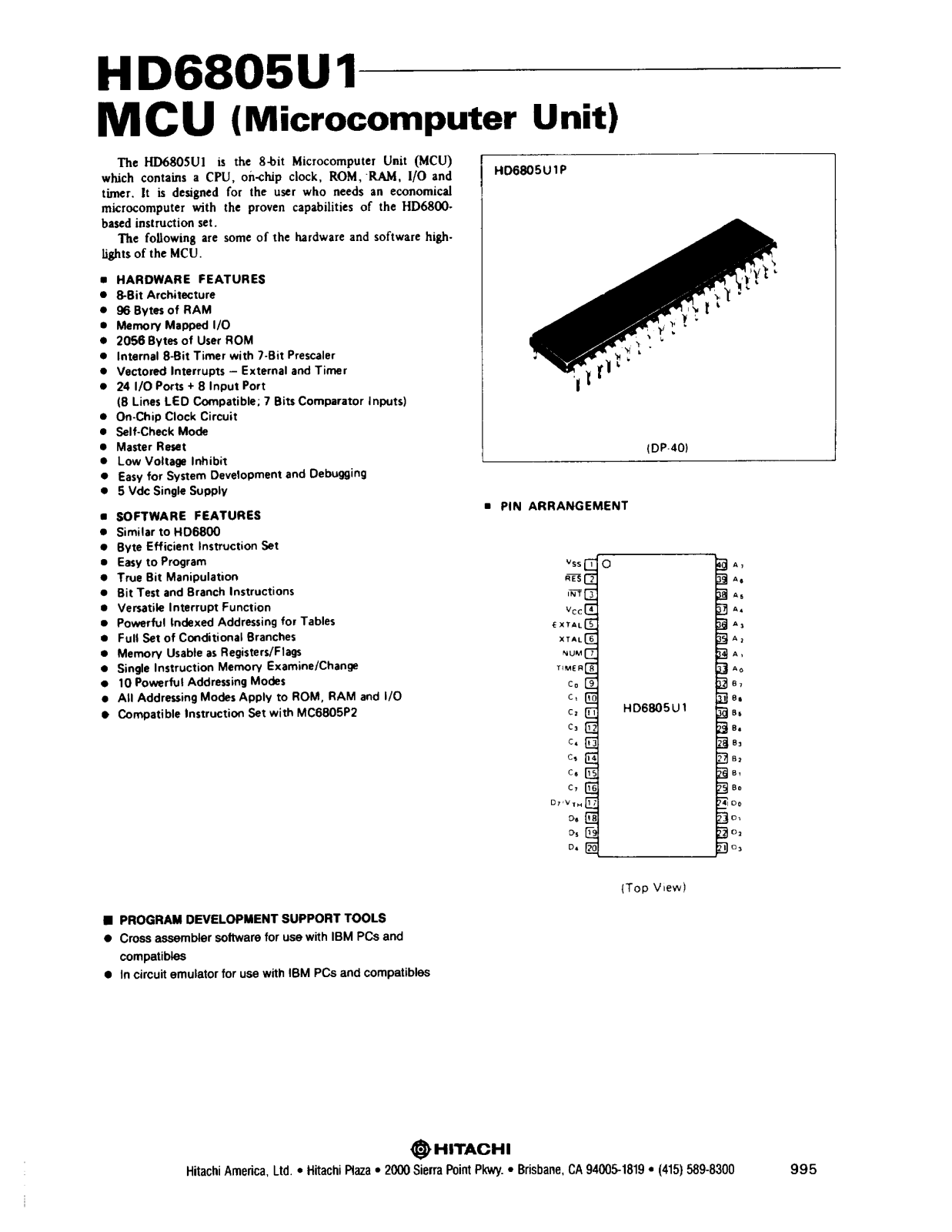 HIT HD6805U1 Datasheet