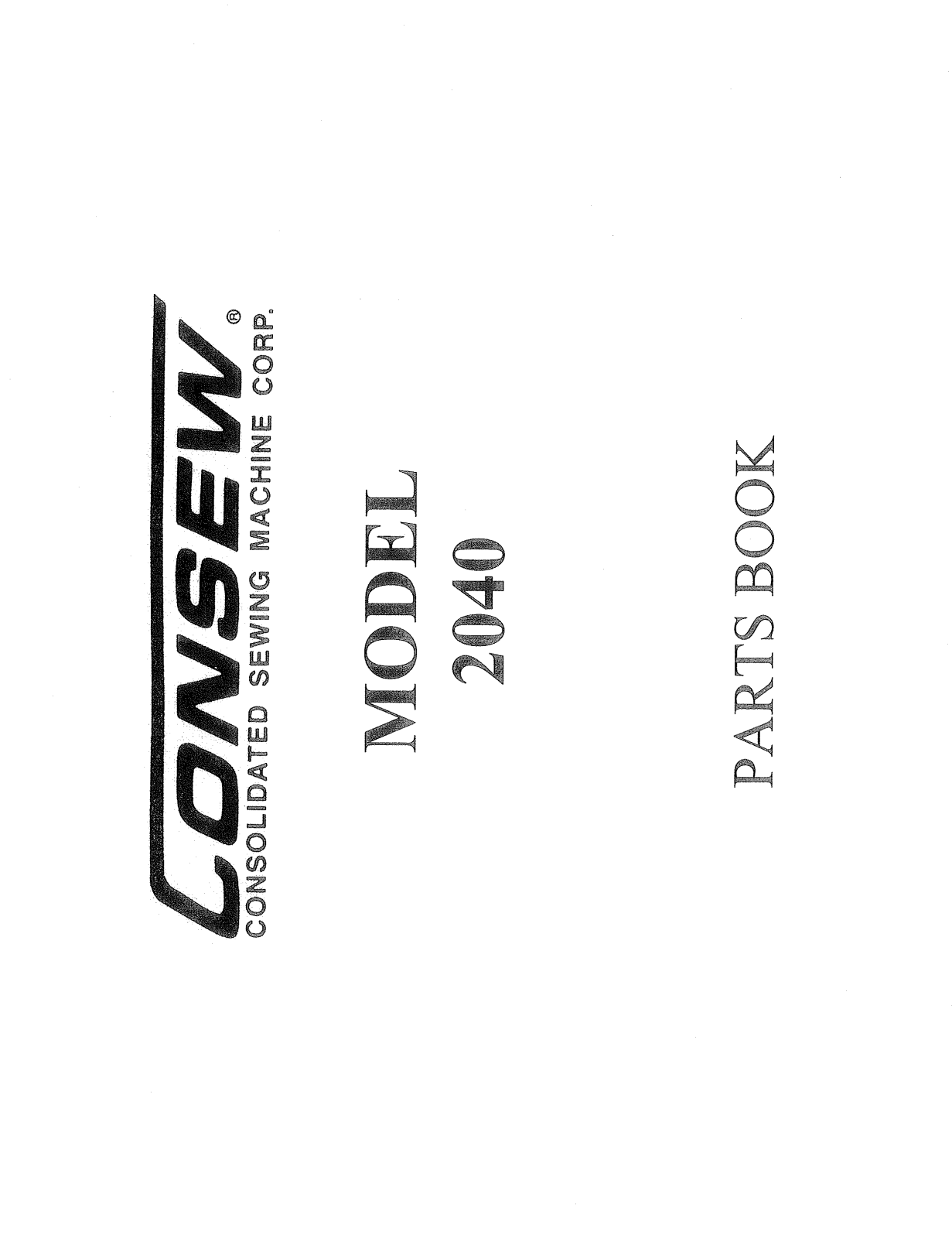 Consew 2040 Parts Guide