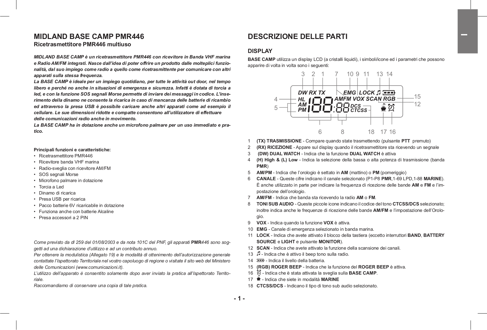 Midland BASE CAMP User guide