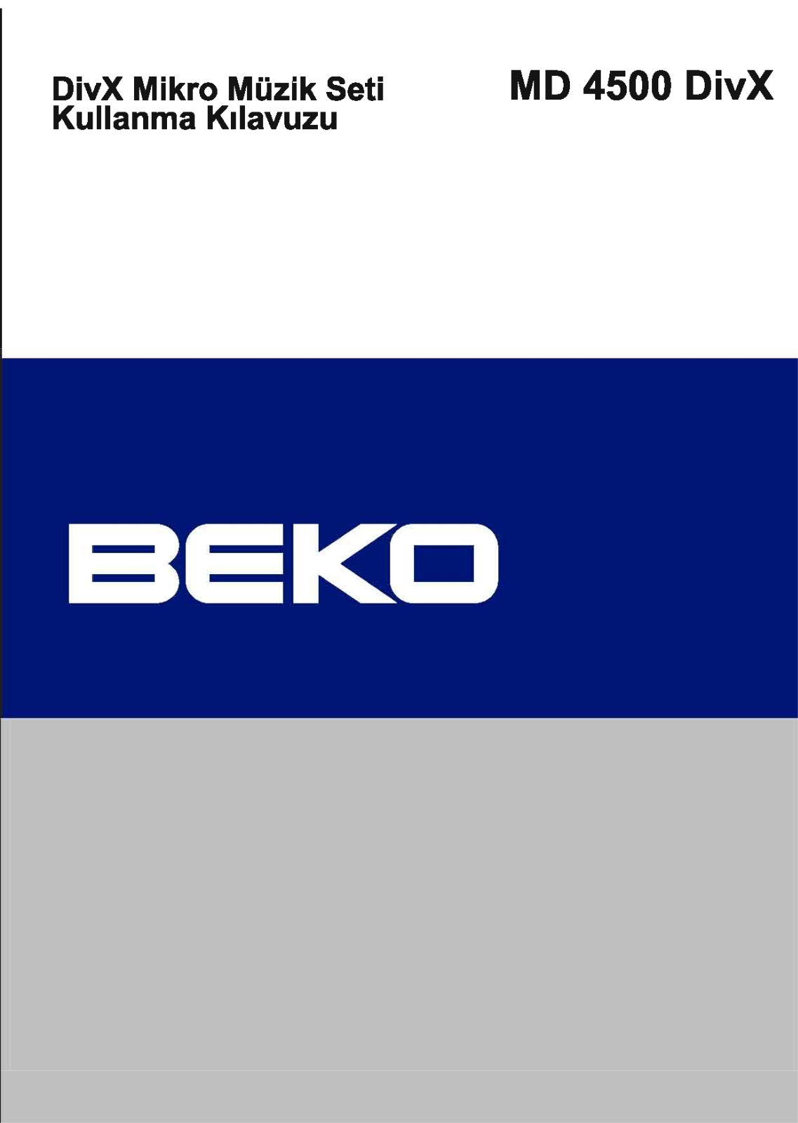 Beko MD 4500 DIVX User Manual