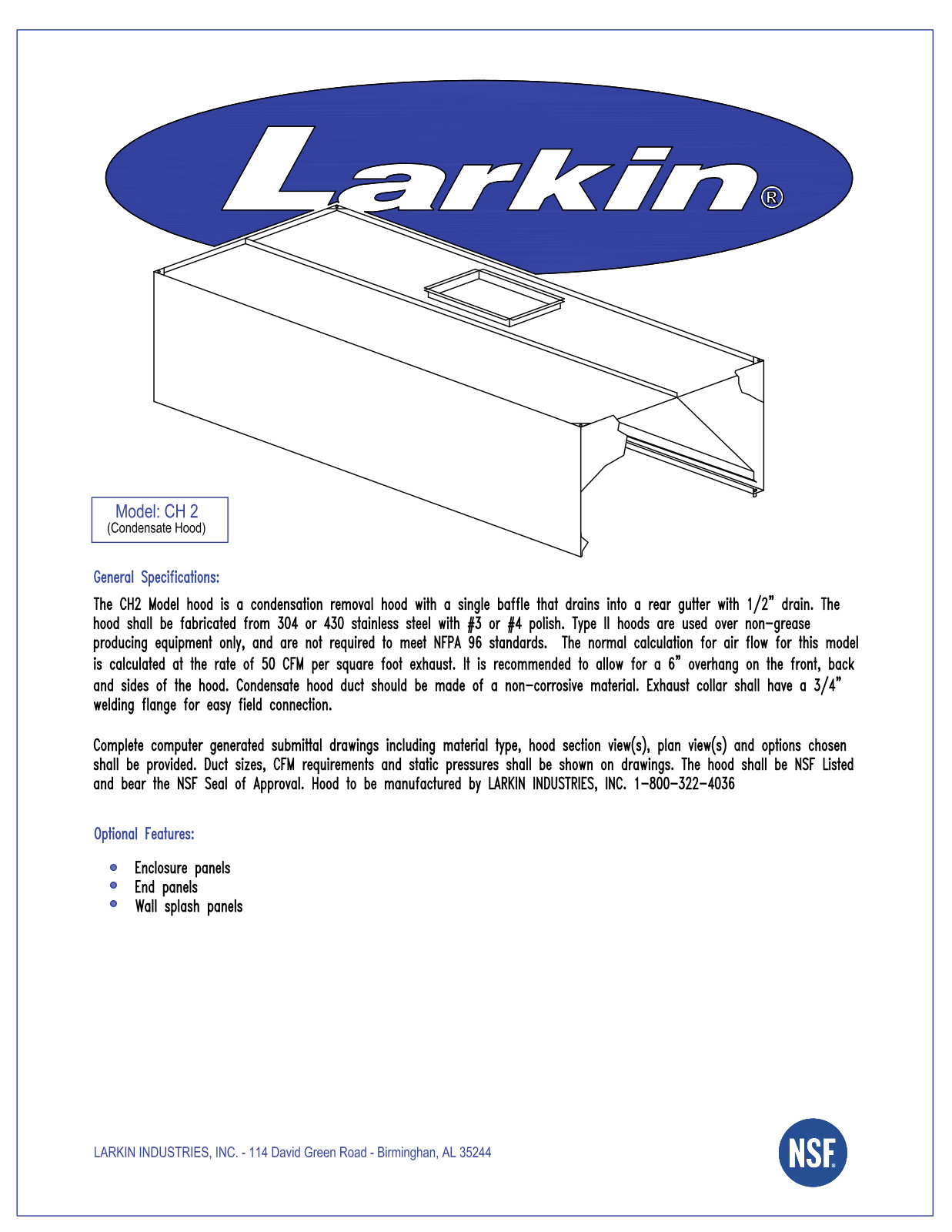 Larkin CH-2 User Manual