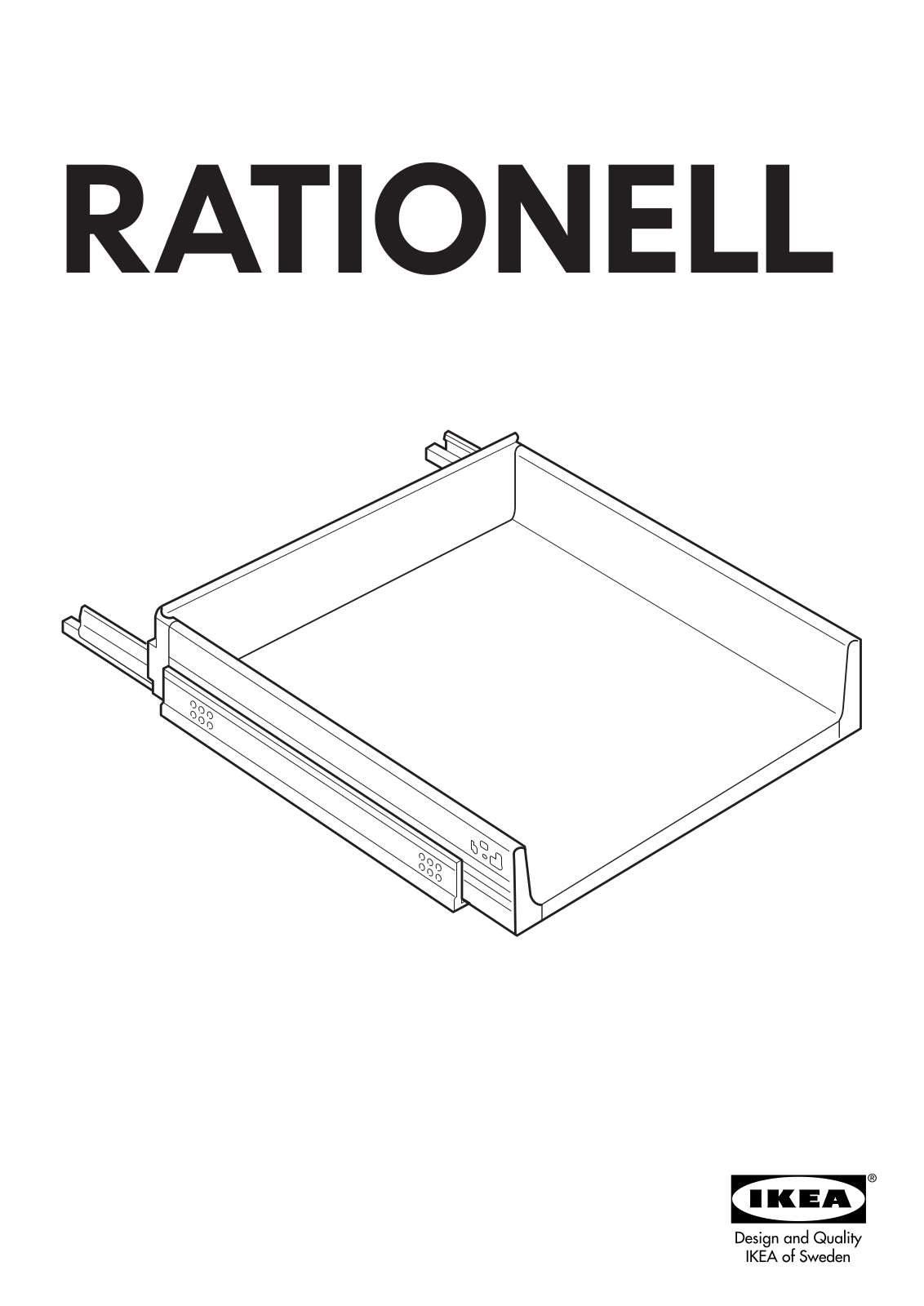 IKEA RATIONELL FULL EXTENDING DRAWER 30 Assembly Instruction