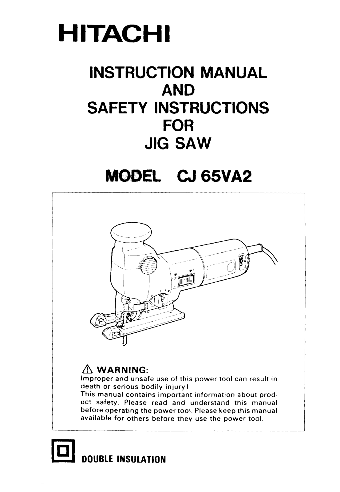 Hitachi CJ65VA2 User Manual