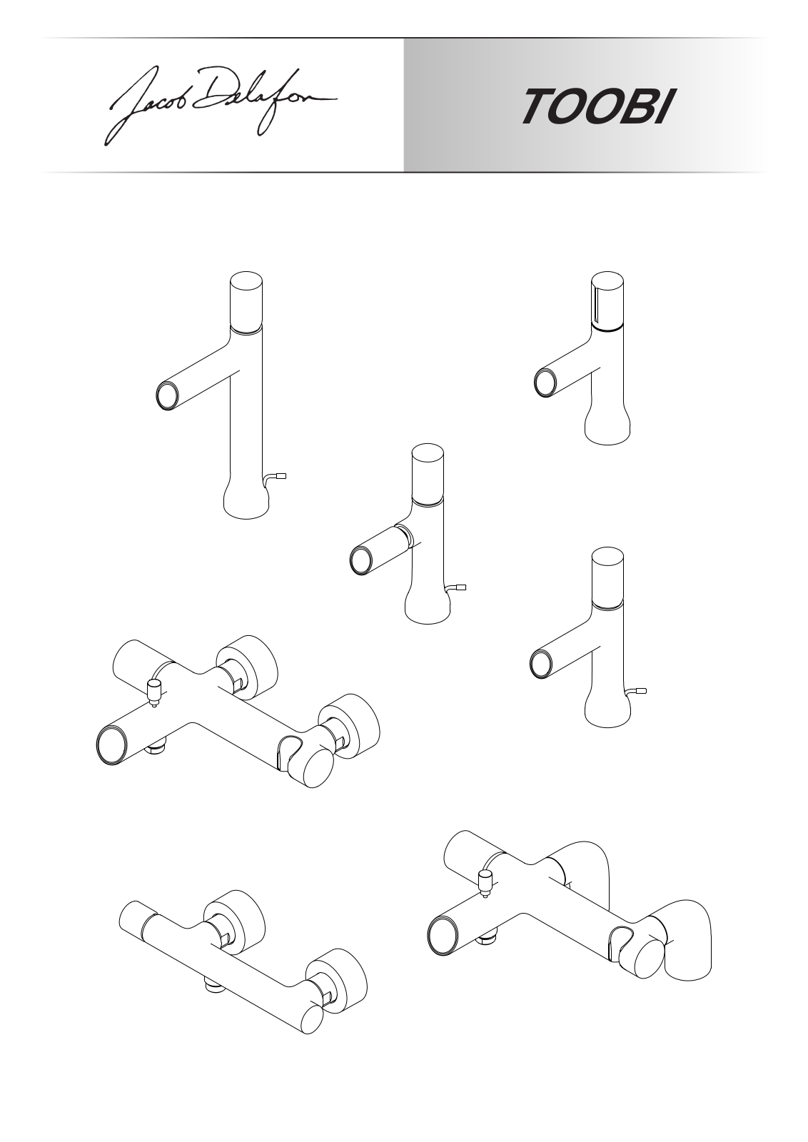 Jacob Delafon TOOBI E8964-CP, TOOBI E8964-BN, TOOBI E8962-CP, TOOBI E8963-BN, TOOBI E8960-BN Assembly guide