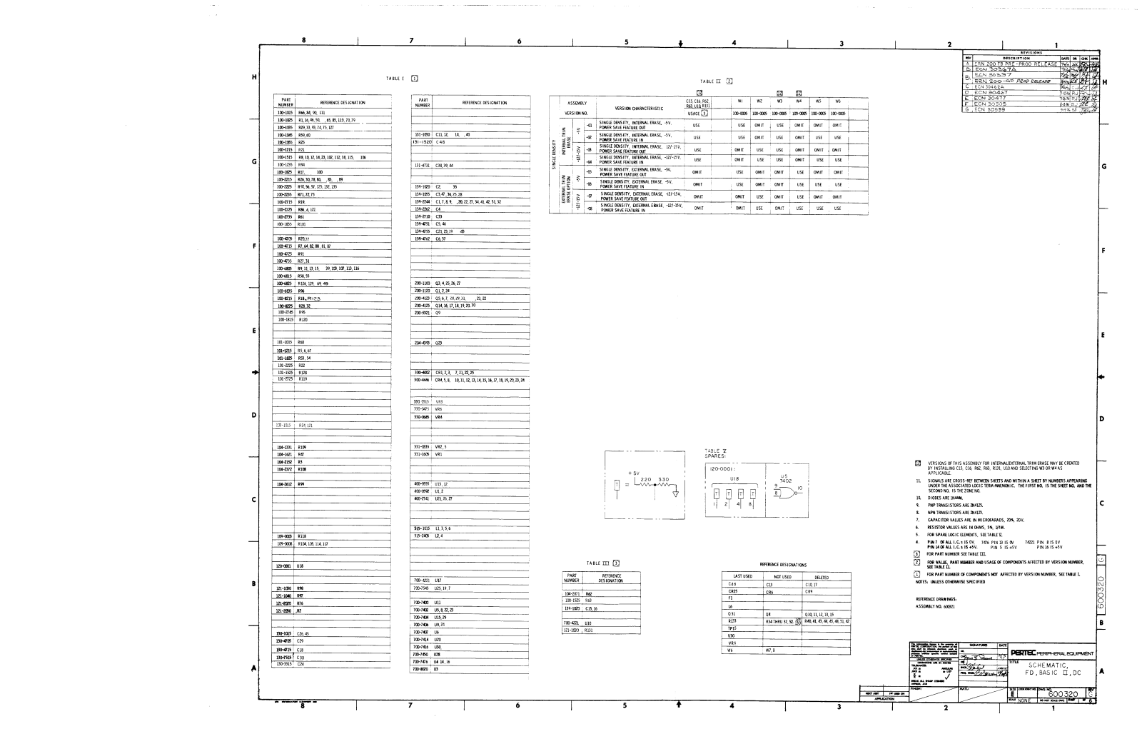 PERTEC 8IN SCHEMATICS 600320-G Schematic Schematic - ManualMachine.com