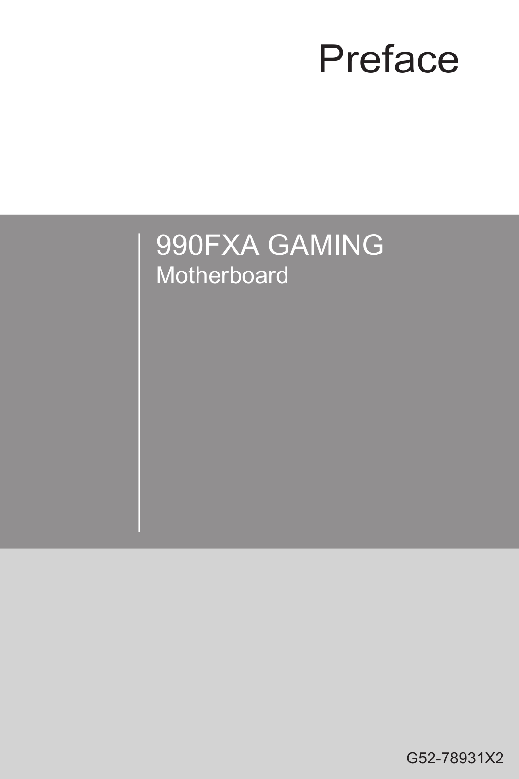 MSI 990FXA GAMING User Guide