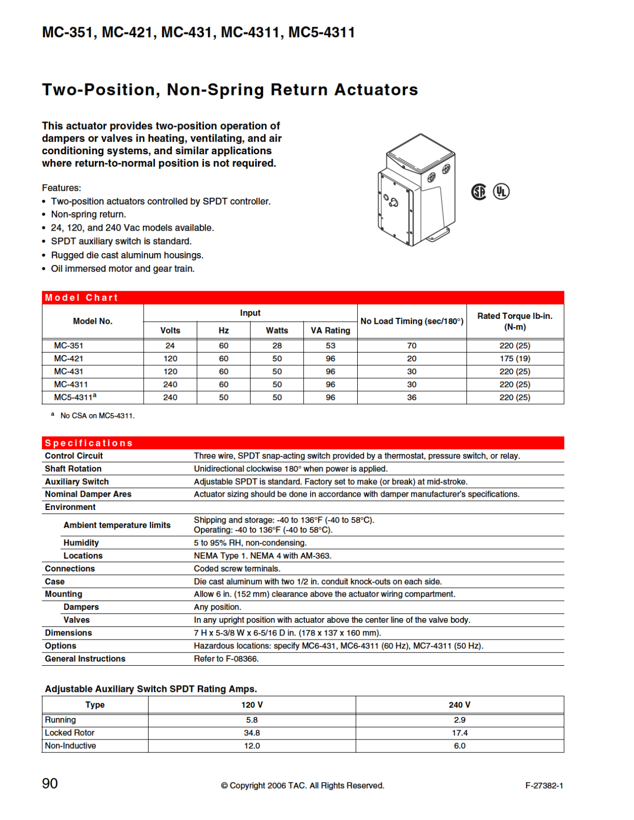 Schneider Electric MC-351 Catalog Page