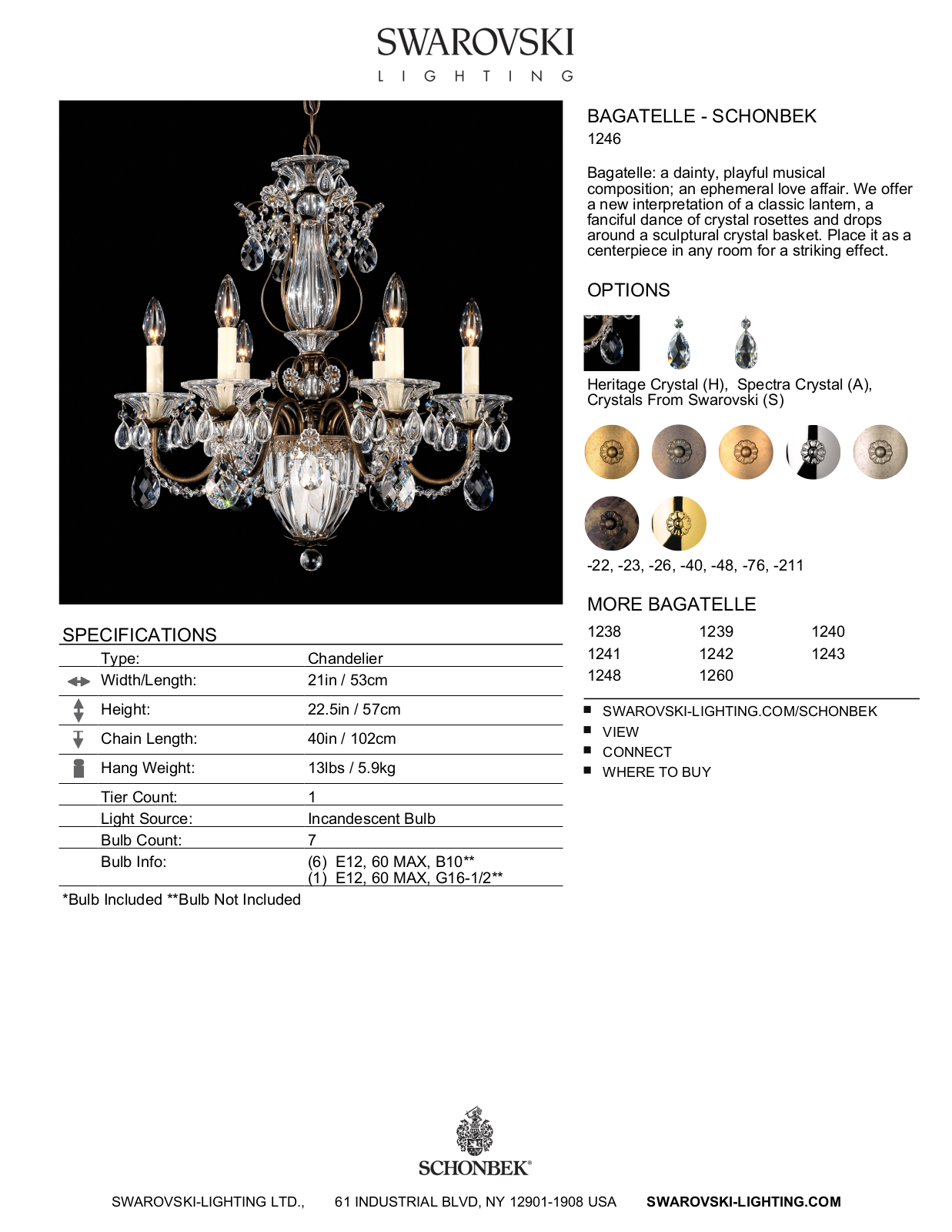 Schonbek SOC3685 Specifications - ManualMachine.com
