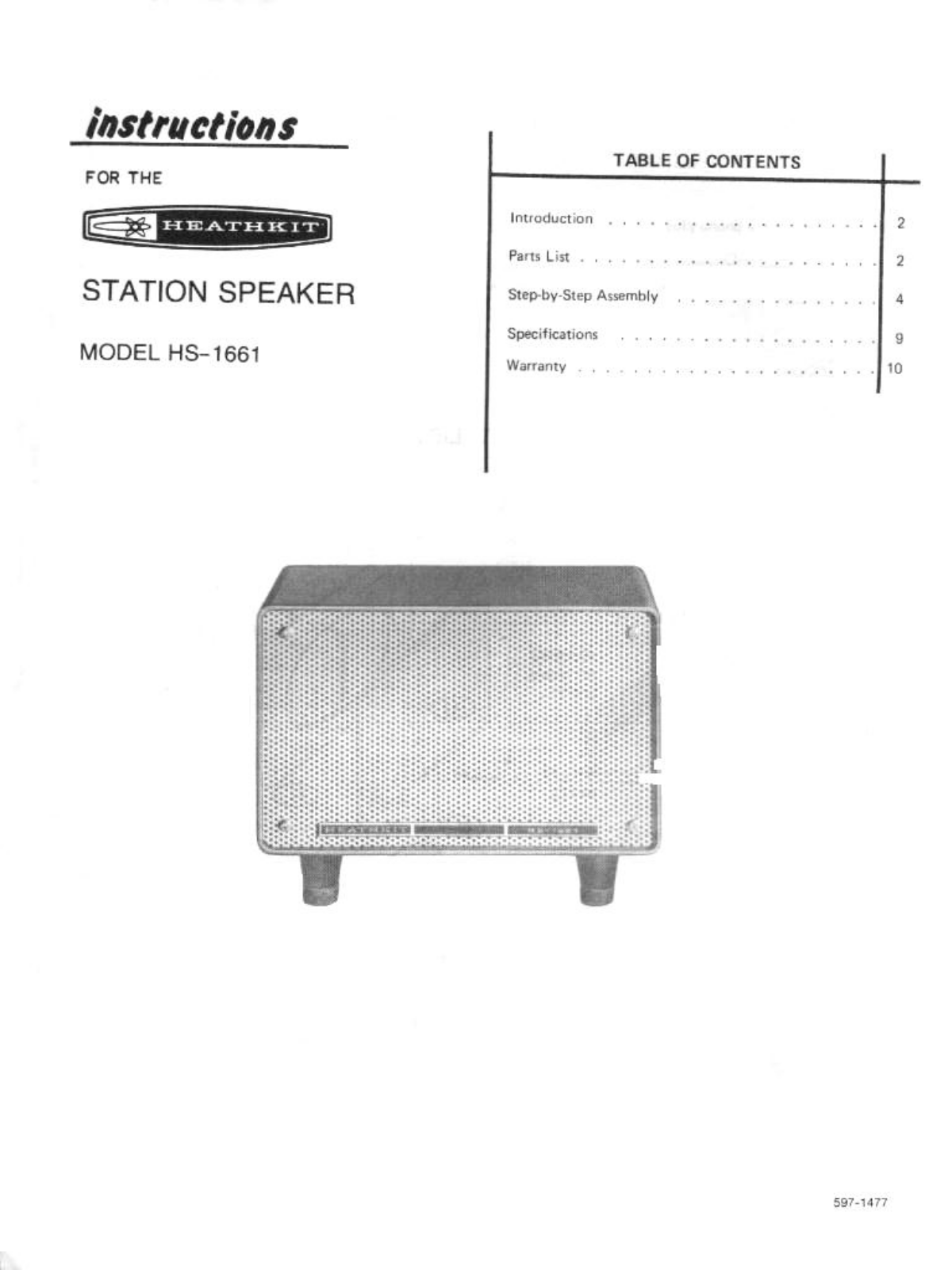 Heath Company HS-1661 Service manual