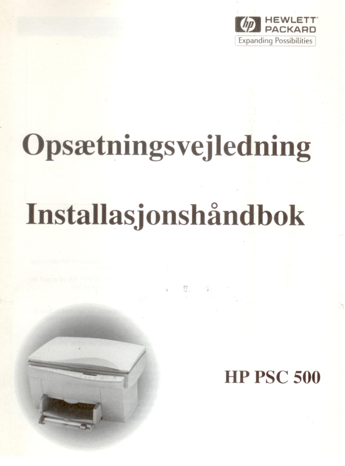 Hp PSC 500 User Manual