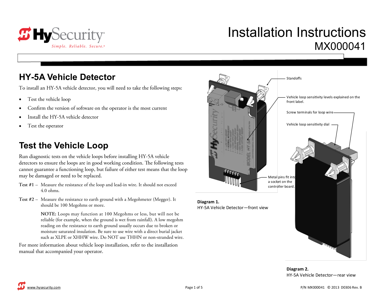 FAAC MX000041 User Manual