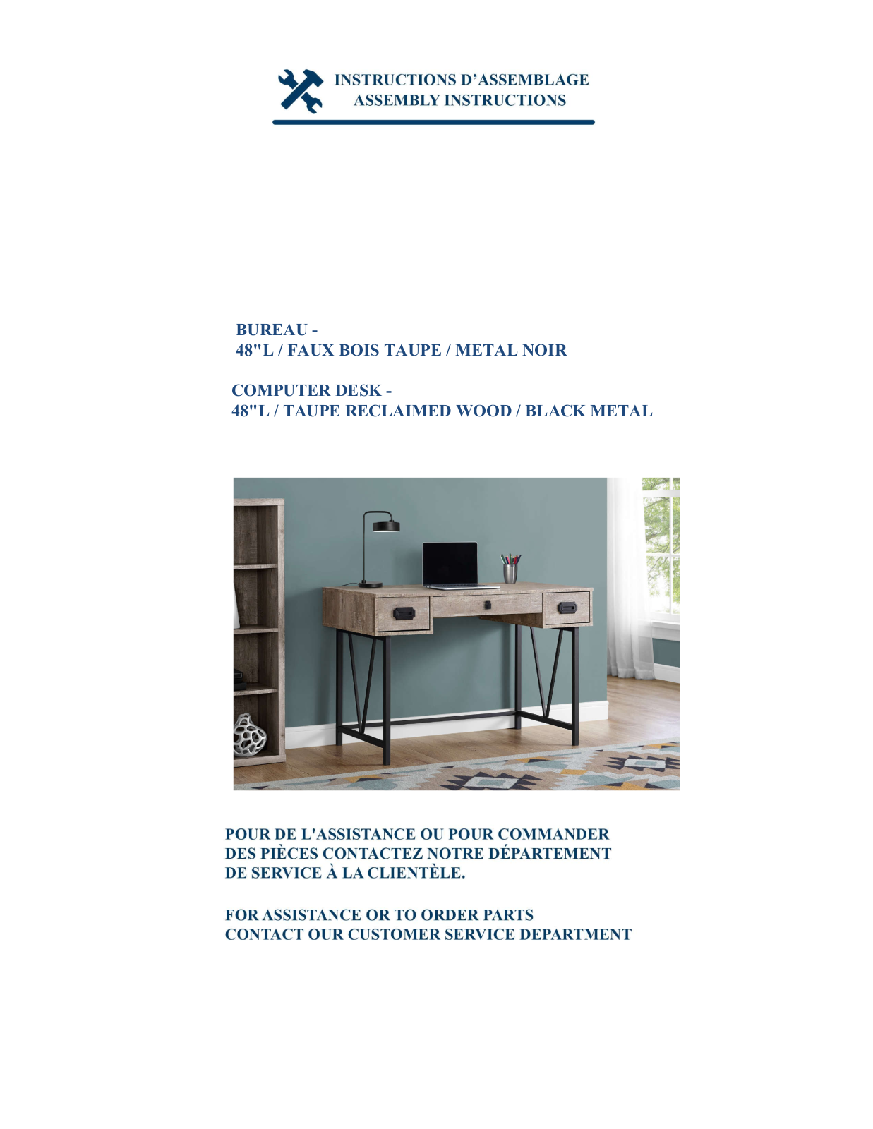 Union Rustic W004843004 Assembly Instructions - ManualMachine.com