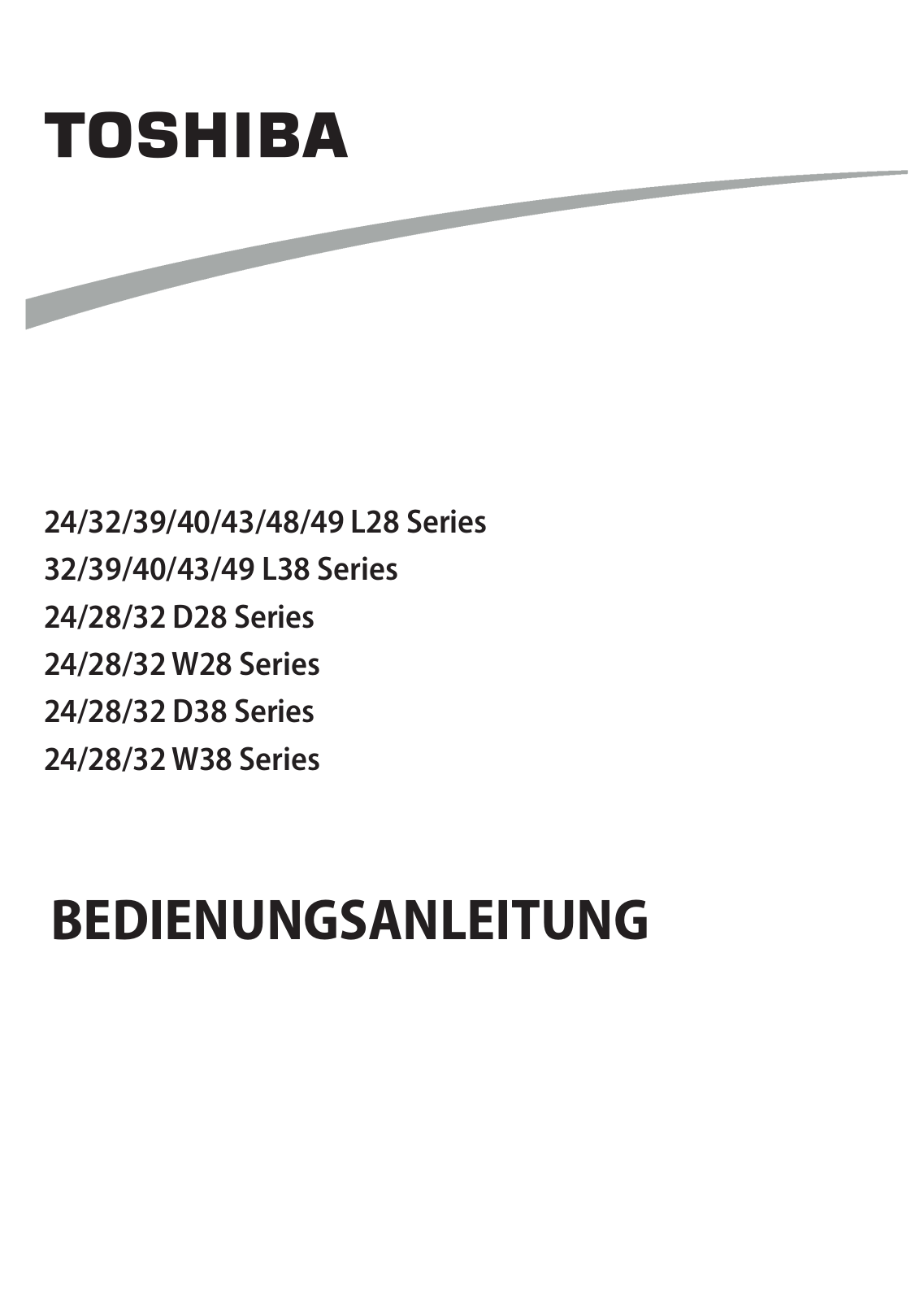 Toshiba 32W3863DA User Manual