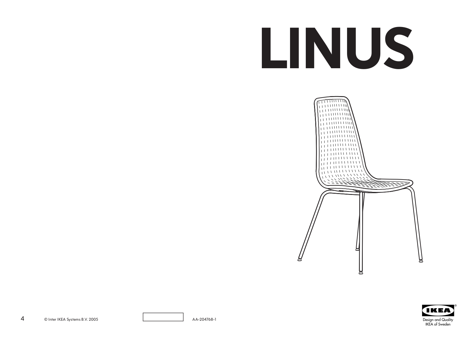 IKEA LINUS CHAIR User Manual