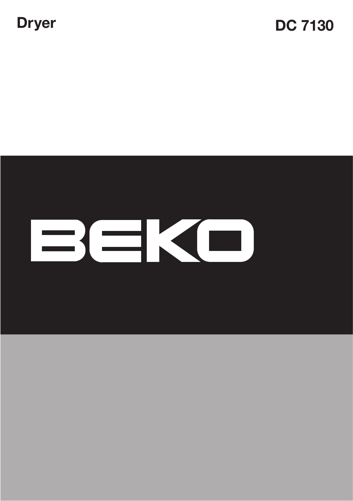 Beko DC 7130 User manual