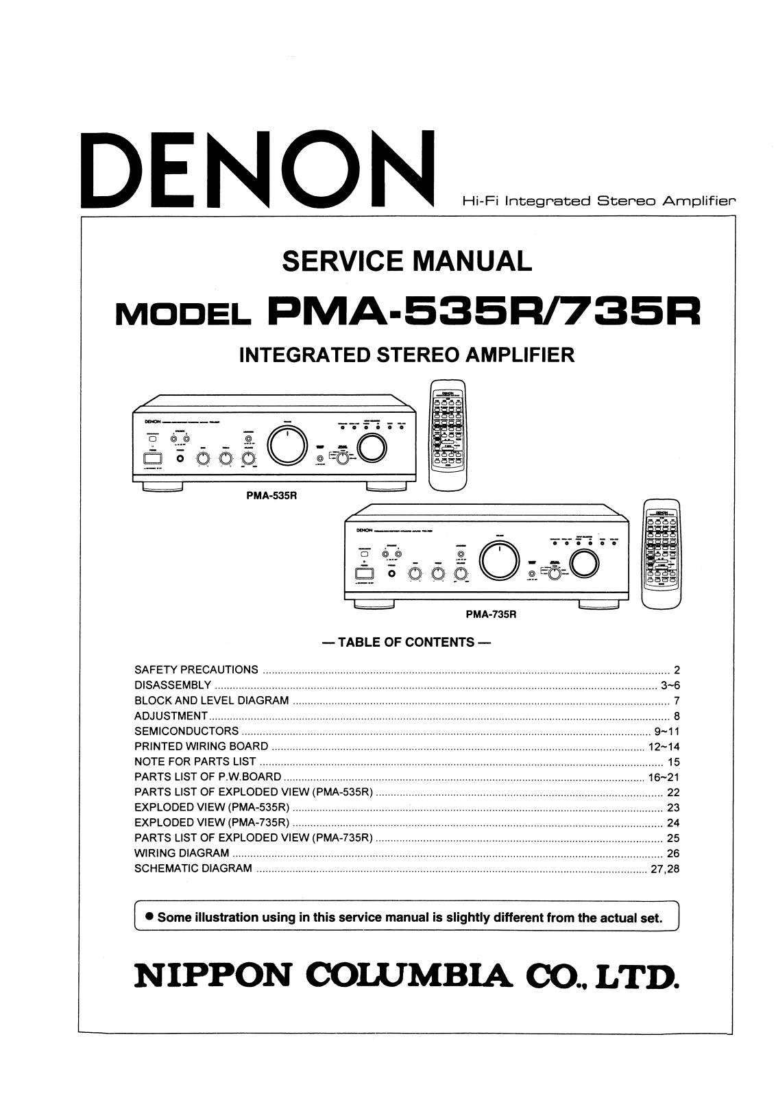 Denon PMA-735R Service Manual