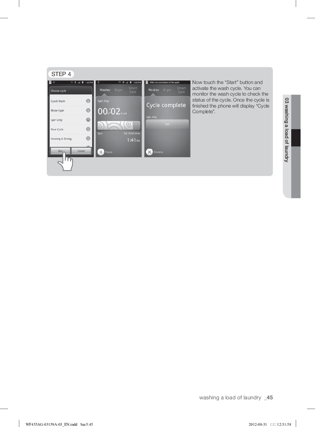 Samsung WF455ARGSGR User Manual