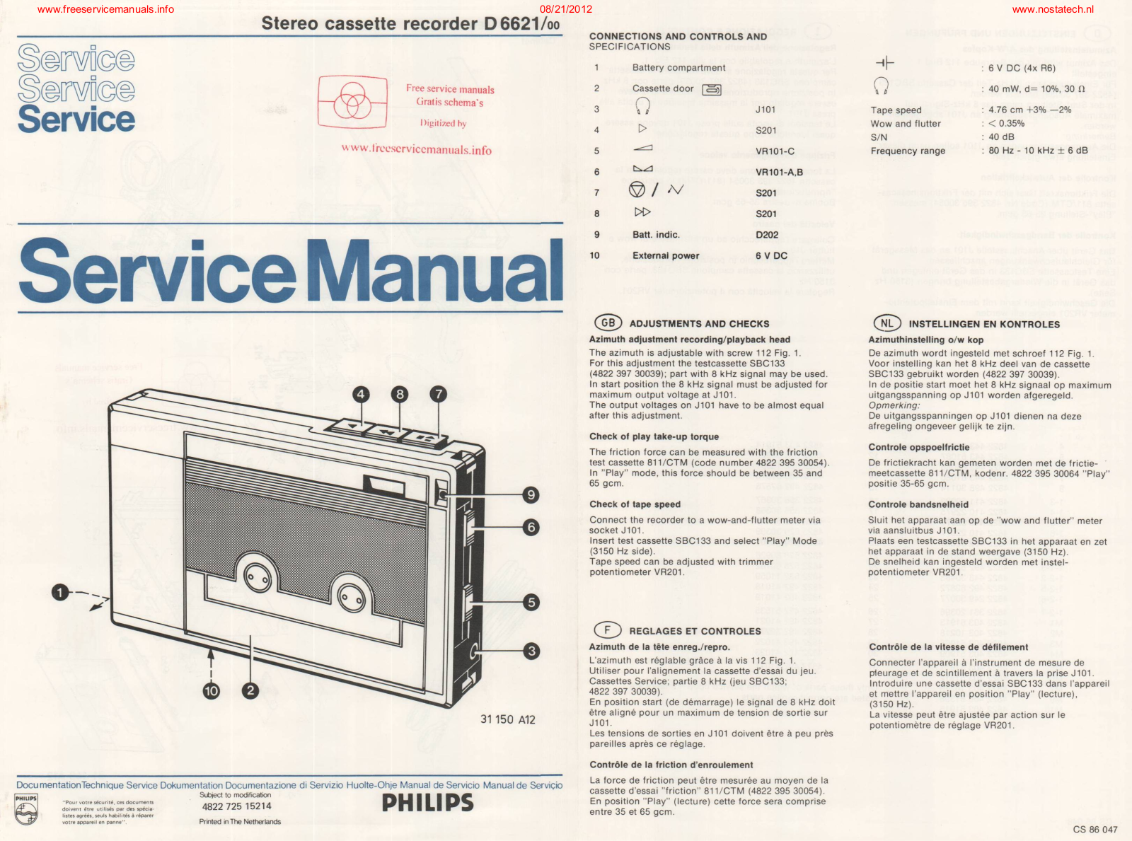 Philips _d_6621 Datasheet - ManualMachine.com