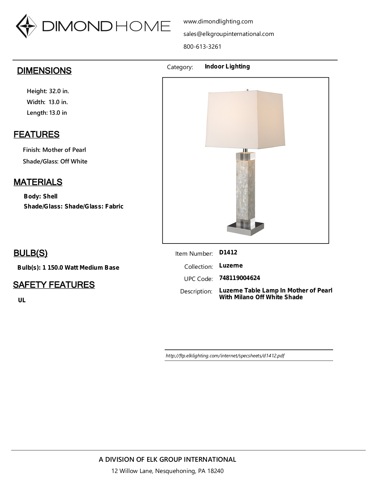 ELK Home D1412 User Manual