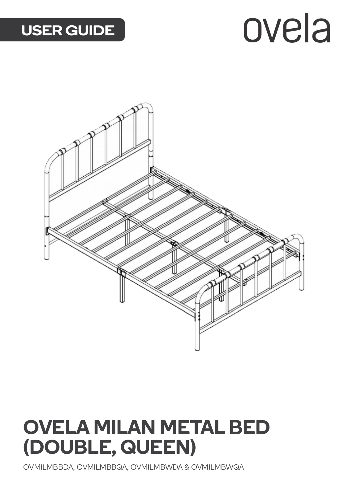 Ovela OVMILMBBDA, OVMILMBBQA, OVMILMBWDA, OVMILMBWQA User guide - ManualMachine.com