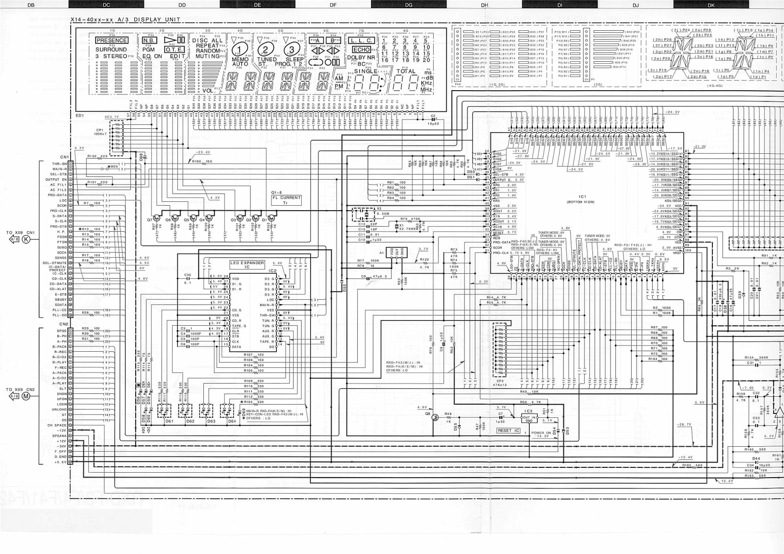 Kenwood RX-DF42, RX-DF41, RX-DF4, RX-DF3 Schematic