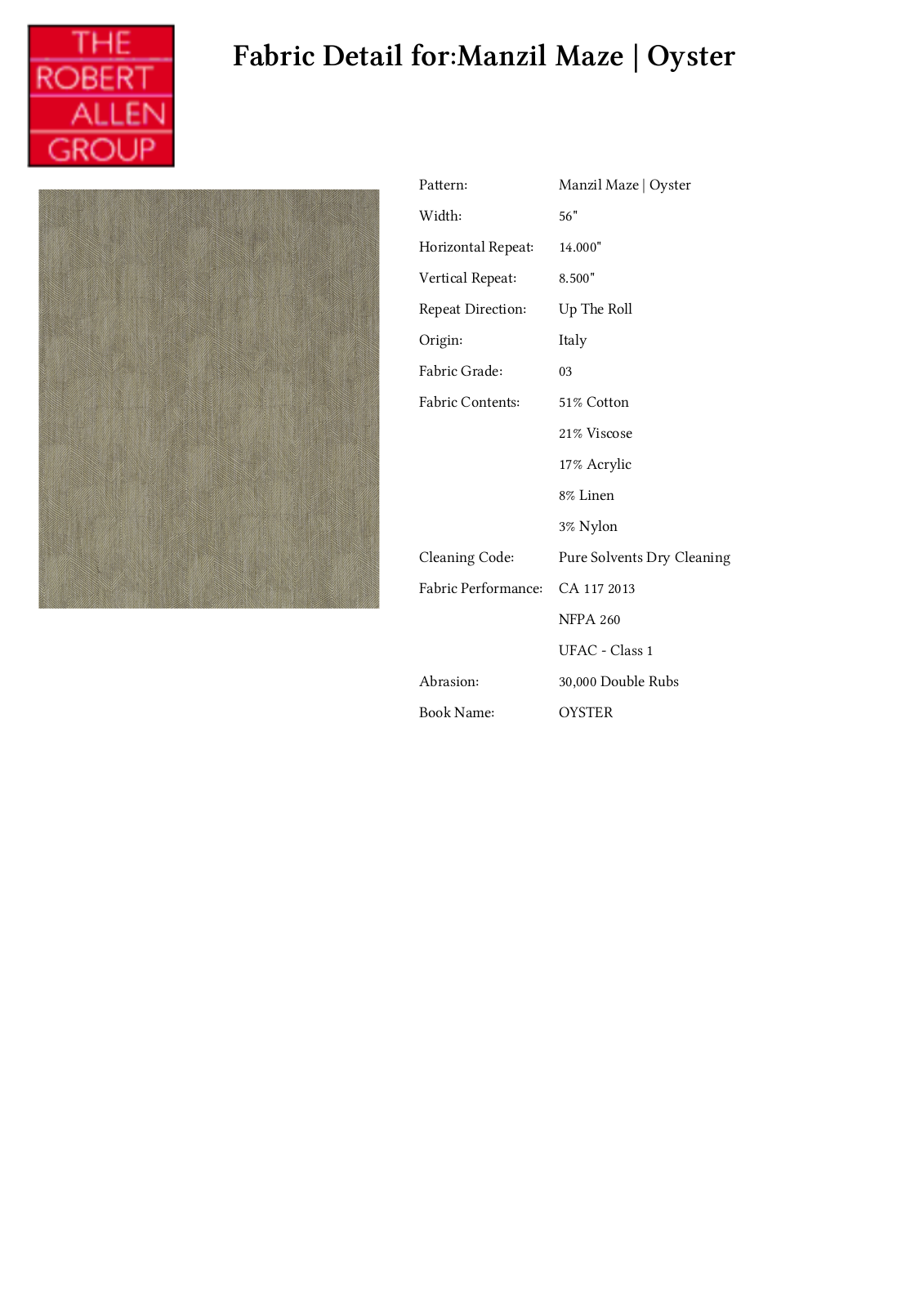 Robert Allen RALF1097 Specifications - ManualMachine.com
