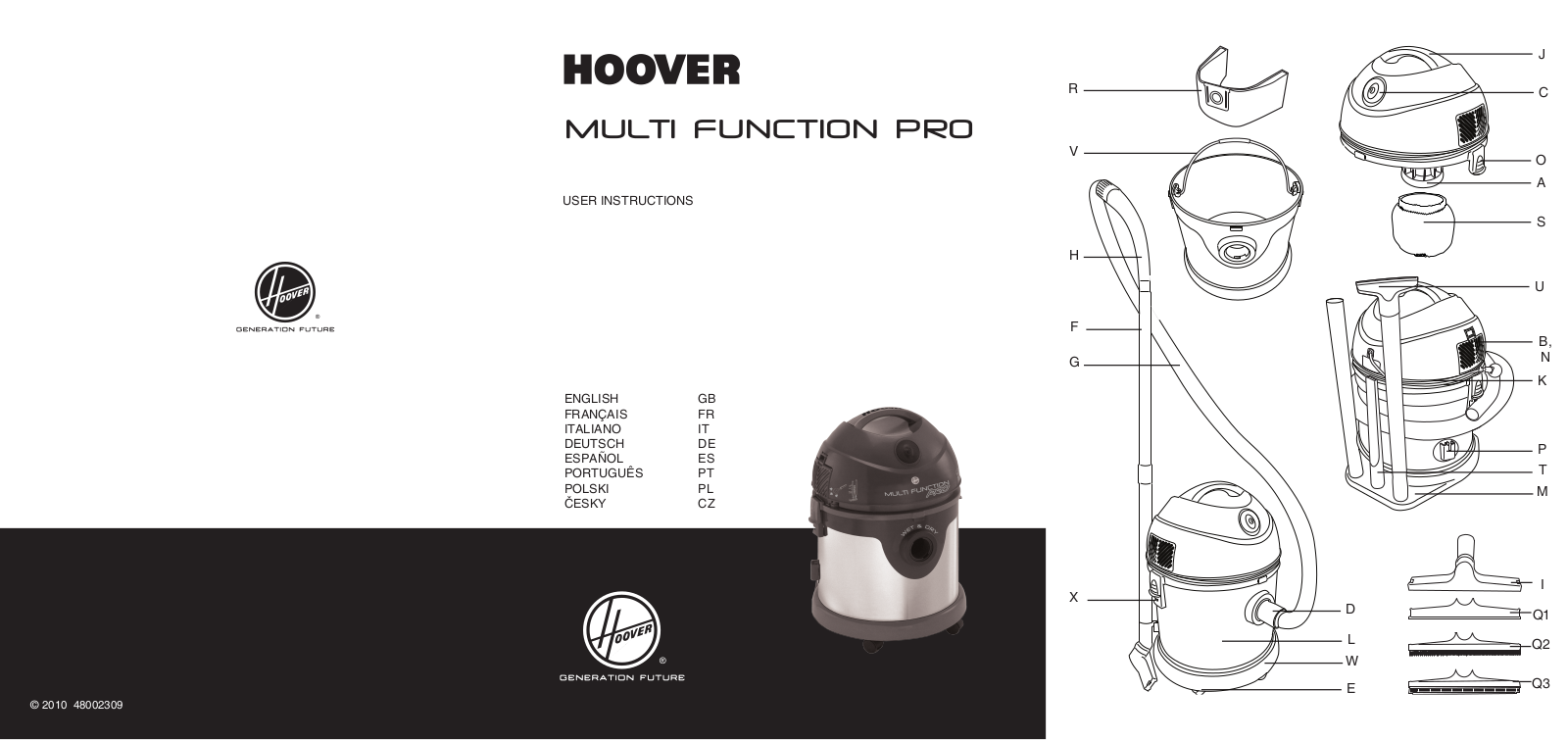 Hoover MULTI FUNCTION PRO User Manual