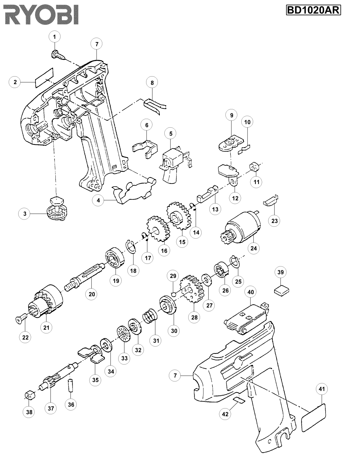 Ryobi BD1020AR User Manual