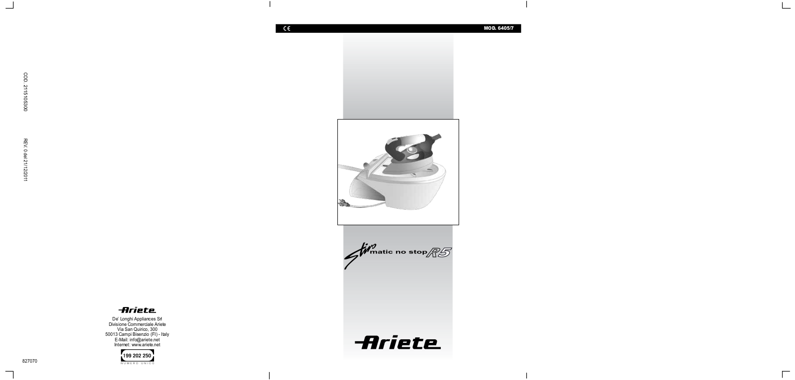Ariete 6405/7 User guide - ManualMachine.com