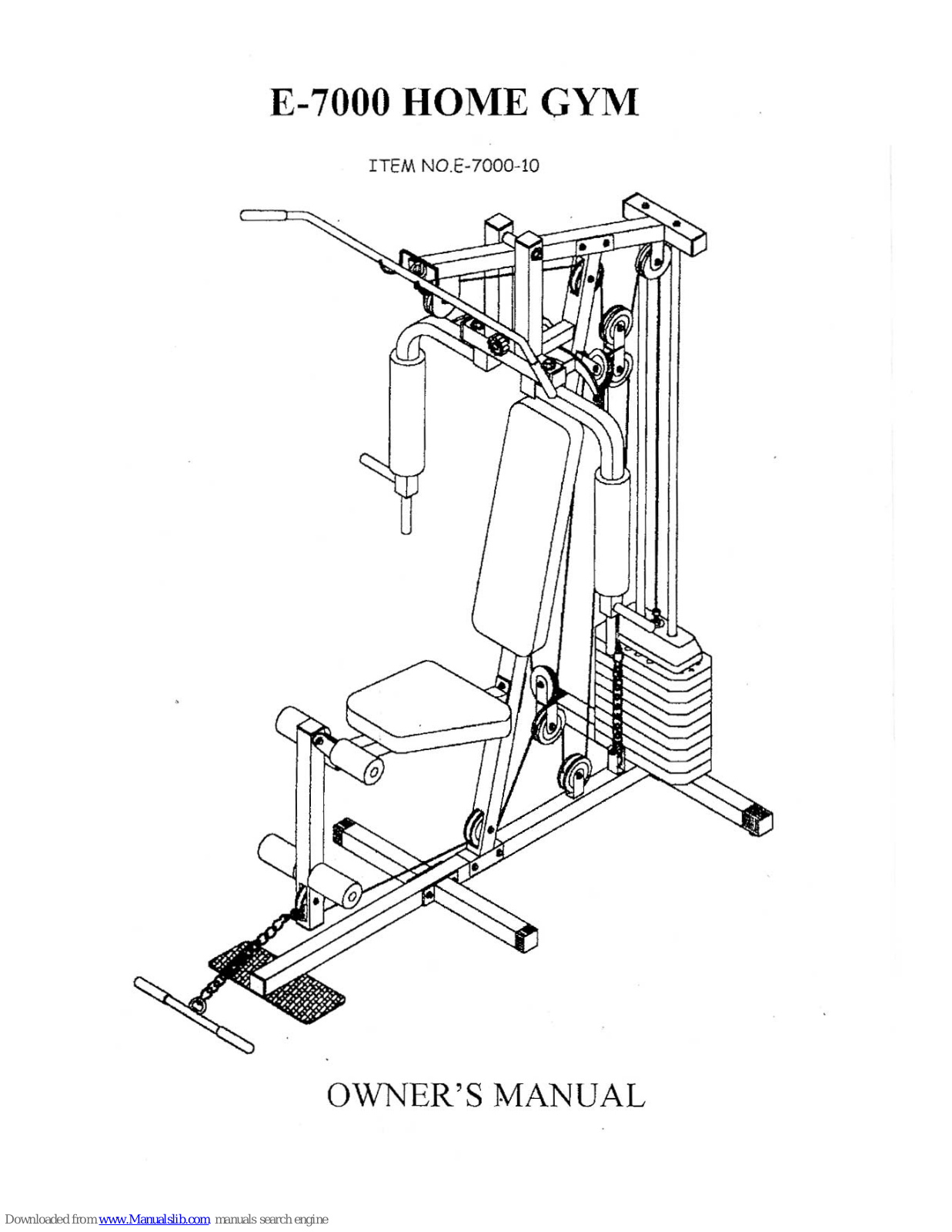 GPI E-7000 Owner's Manual