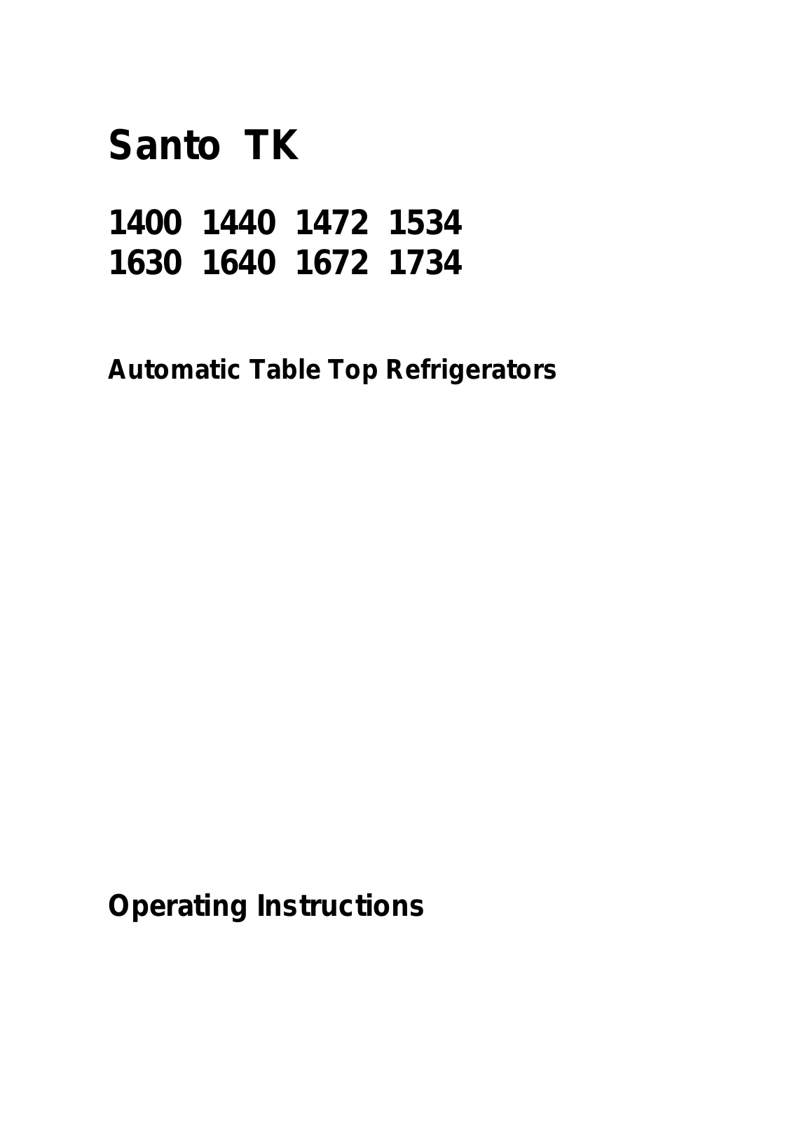 AEG-Electrolux SANTO 1400 TK User Manual