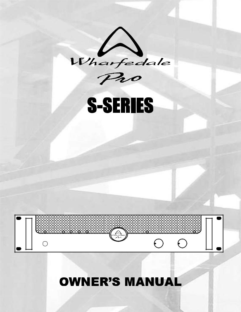 Wharfedale S-1500, S-1000, S-2500 User Manual
