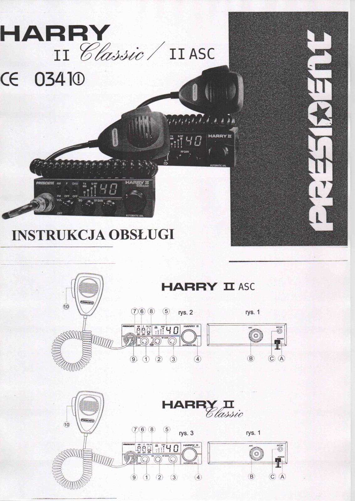 President HARRY II CLASSIC User Manual