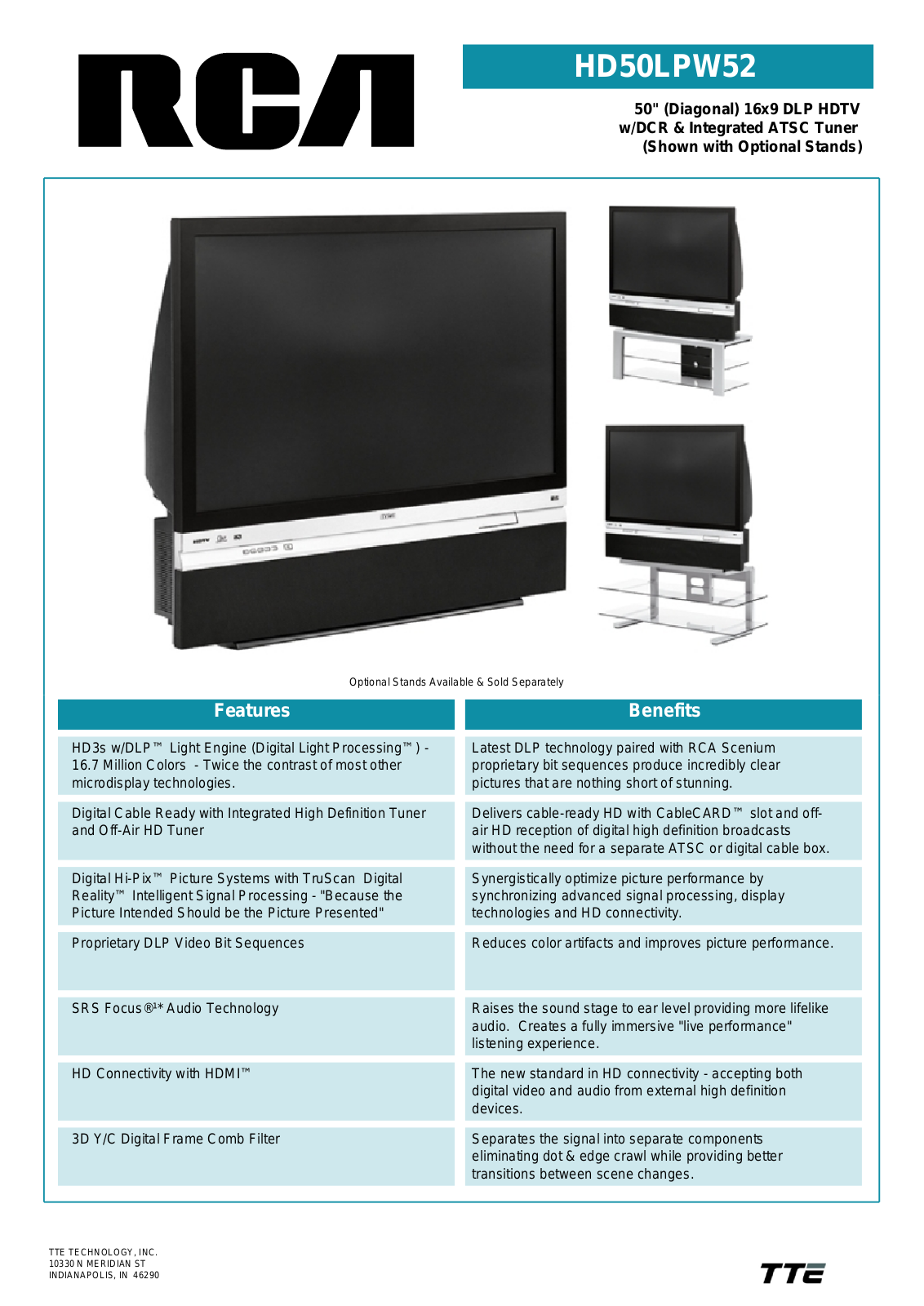 RCA HD50LPW52 User Manual