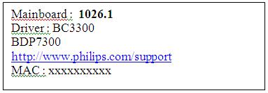 Philips BDP7300/51 Firmware Upgrade Instruction