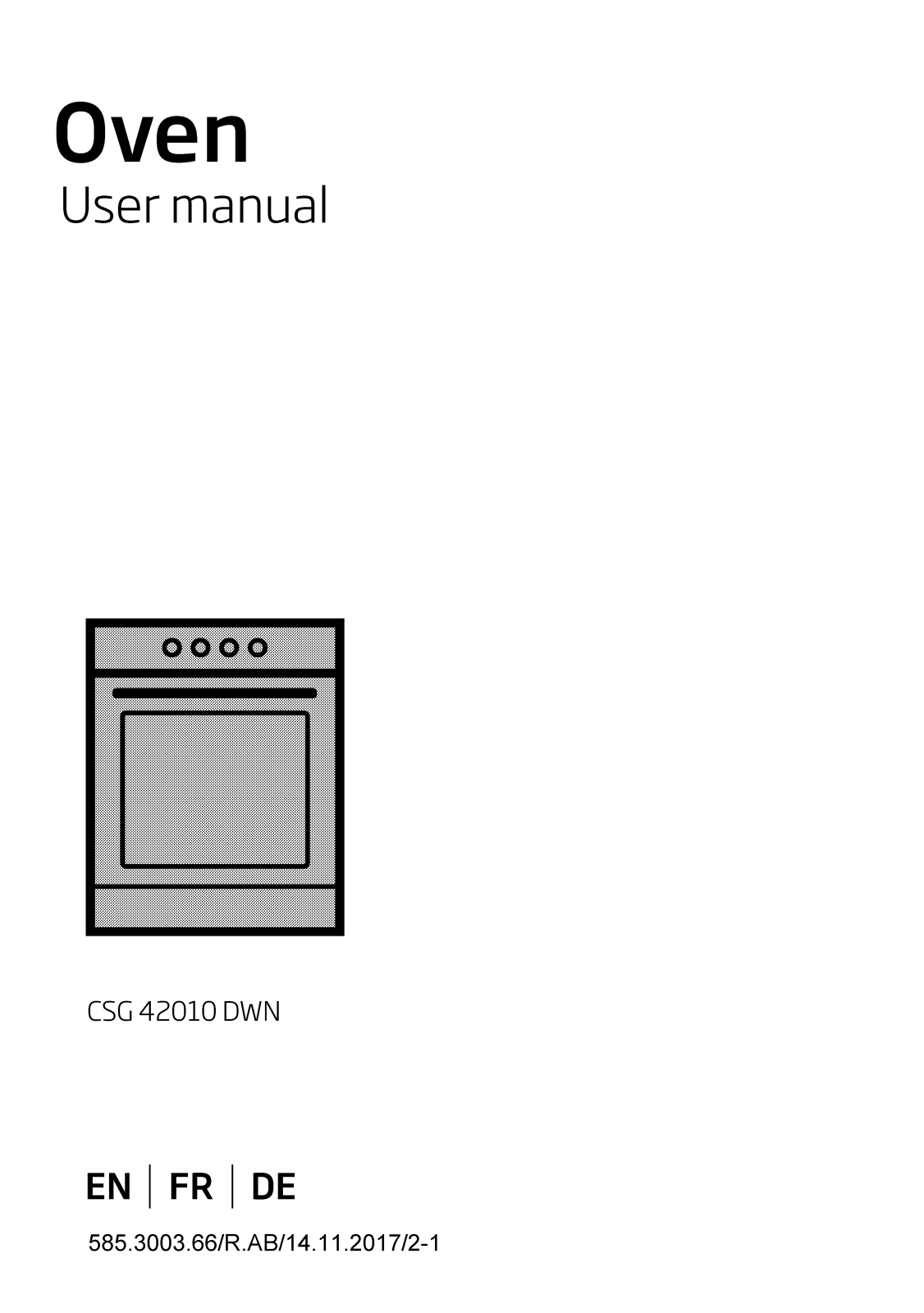 Beko CSG 42010 DWN User manual