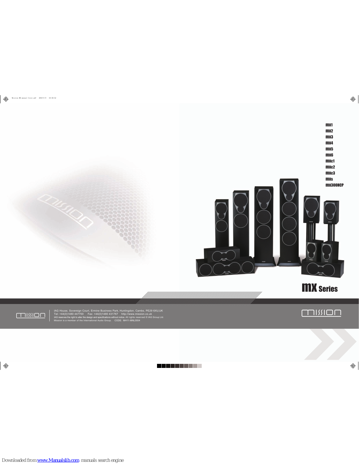 Mission mx3, mx2, mx4, mx5, mx6 User Manual